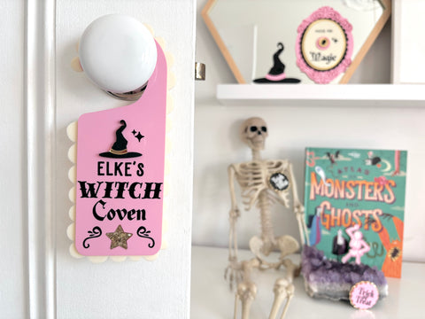 CUSTOM WITCH COVEN - Acrylic Door Hanger