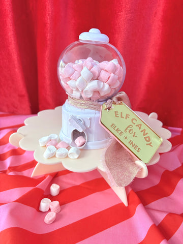 WHITE PERSONALISED ELF CANDY MACHINE