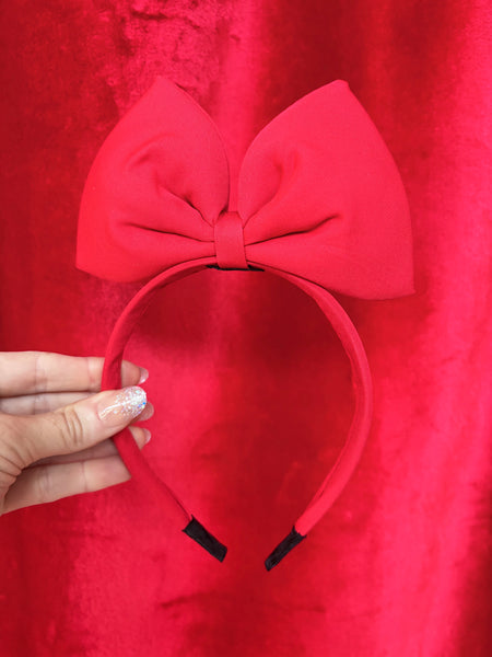 FESTIVE RED BOW HEADBAND