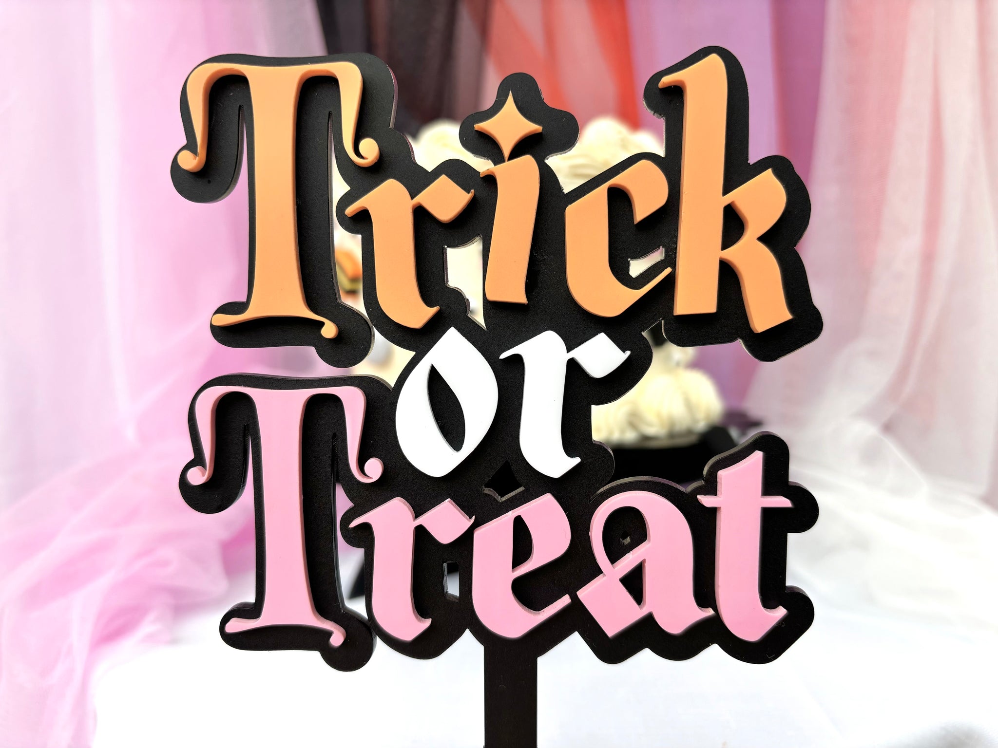 TRICK OR TREAT - Cake Topper or Charm