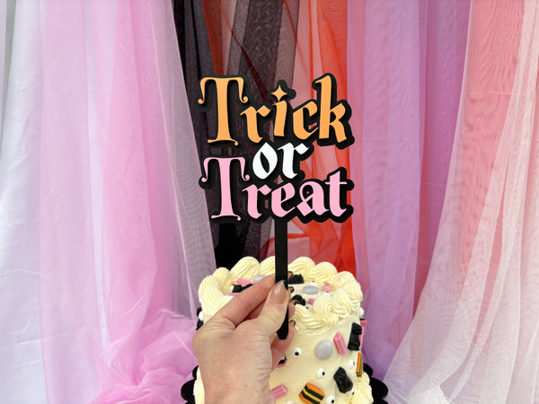 TRICK OR TREAT - Cake Topper or Charm