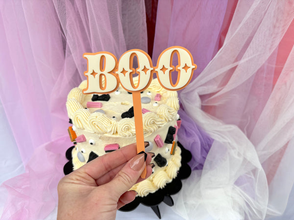 PEACH BOO - Cake Topper