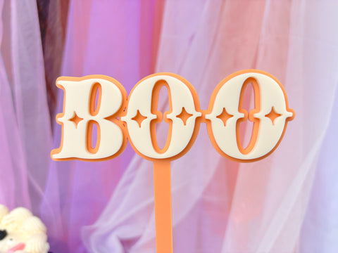 PEACH BOO - Cake Topper