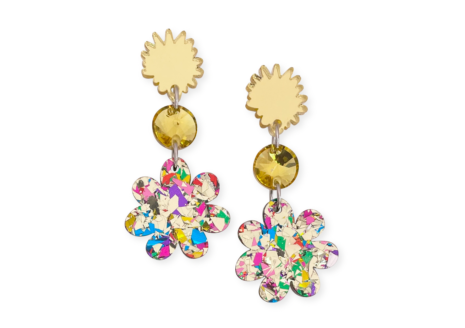 POT OF GOLD RAINBOW DROP EARRINGS