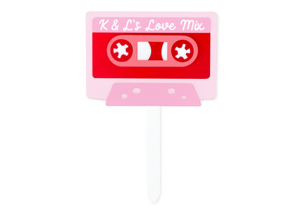 LOVE MIX TAPE - Cake Topper