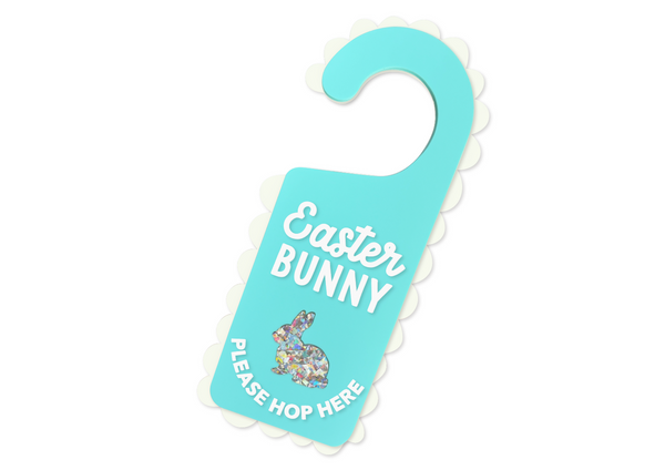 MINT EASTER BUNNY DOOR HANGER