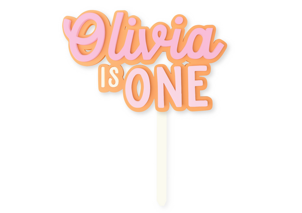 SUNSET MARSHMALLOW NAME & AGE- Cake Topper