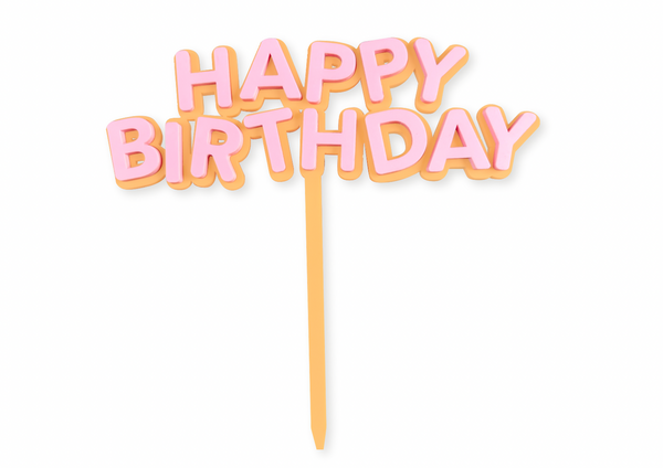 TUTTI FRUITTI WONKY HAPPY BIRTHDAY - Cake Topper