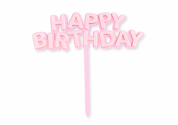 PINKY WONKY HAPPY BIRTHDAY - Cake Topper