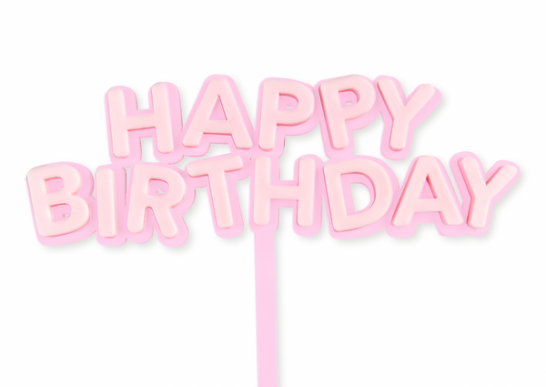 PINKY WONKY HAPPY BIRTHDAY - Cake Topper