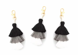 BLACK TASSEL KEY CHARMS (sold individually)