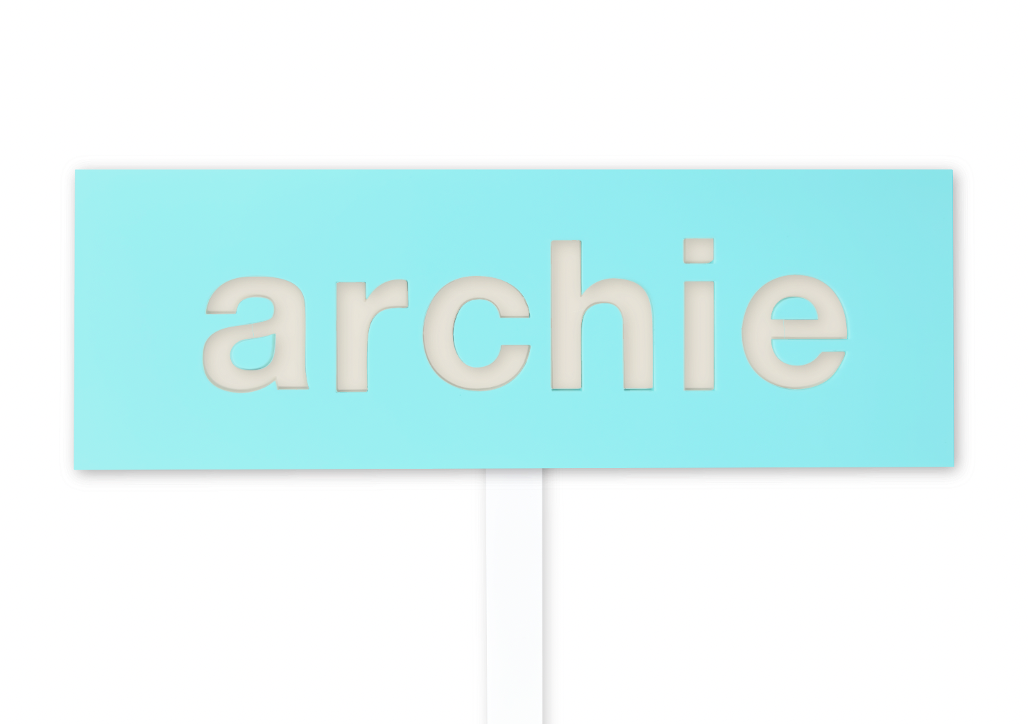 MINTY CUSTOM NAME PLAQUE - Cake Topper (with removable stake)