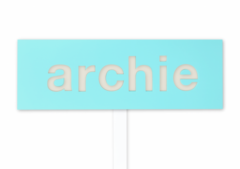 MINTY CUSTOM NAME PLAQUE - Cake Topper (with removable stake)