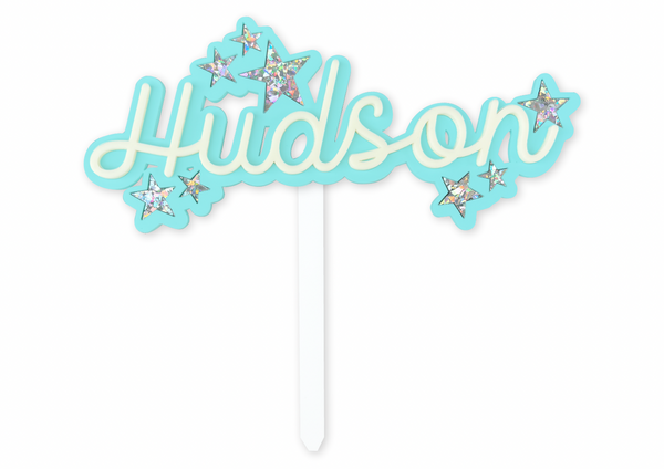 MINT SHINING STAR CUSTOM - Cake Topper