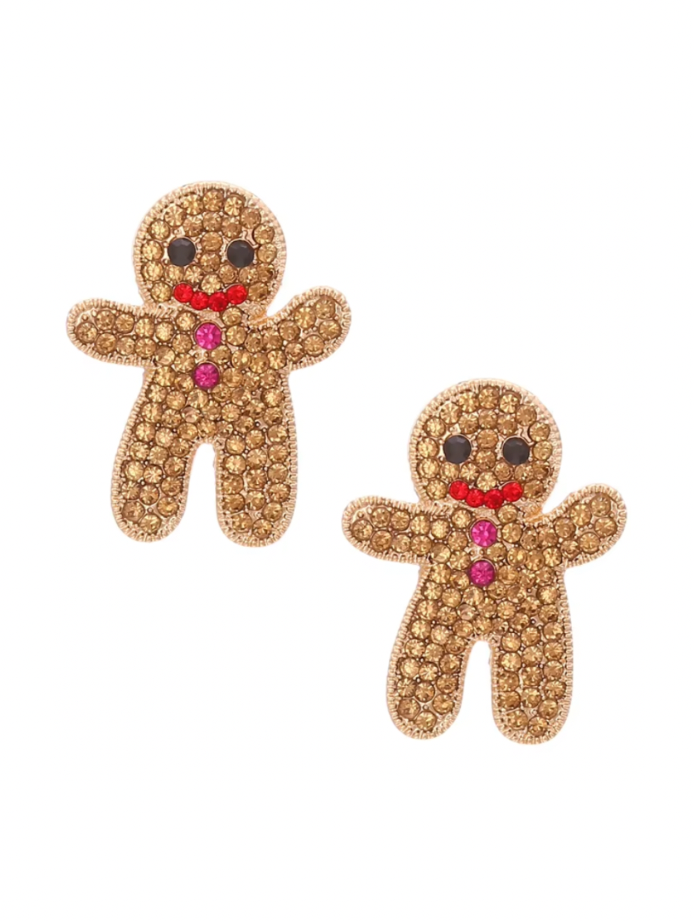 JEWEL GINGERBREAD MAN EARRINGS