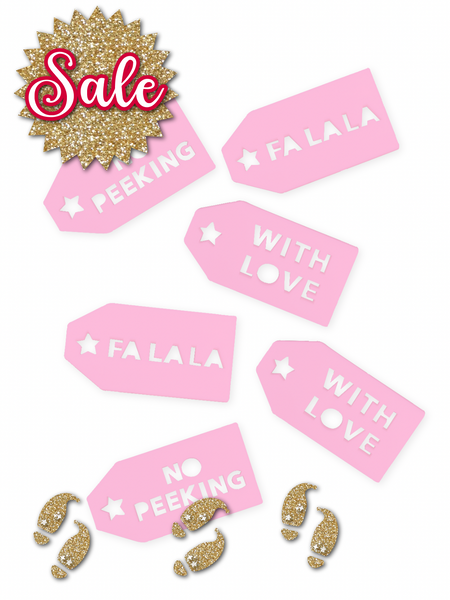 ACRYLIC GIFT TAG SET - Pink